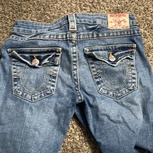 worn once, low rise, true religion pants